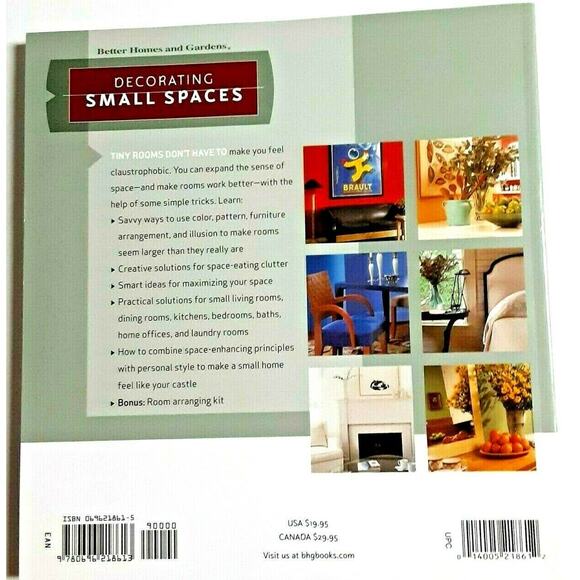 Decorating Small Spaces Live Large in Any Space Better Homes & Gardens VTG Book - Picture 2 of 6